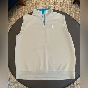 Men’s Antigua Quarter-Zip Pullover Vest Size XL Gray